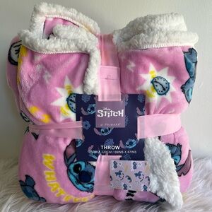 Stitch Pink Sherpa Blanket